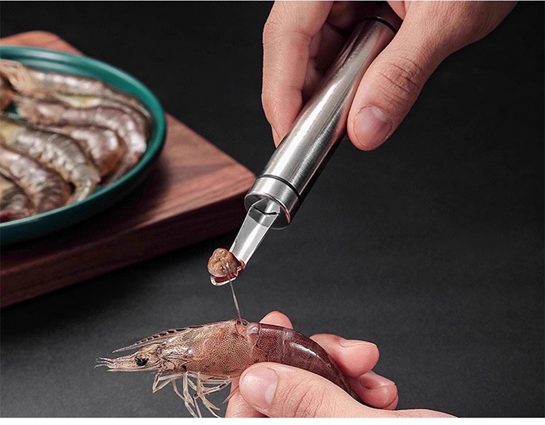 Stainless steel shrimp intestinal tract removal knife: Dig the shrimp stomach, peel the shrimp shell, remove the shrimp intestinal tract, open the back of the shrimp, and remove the seeds from the longan pic 14