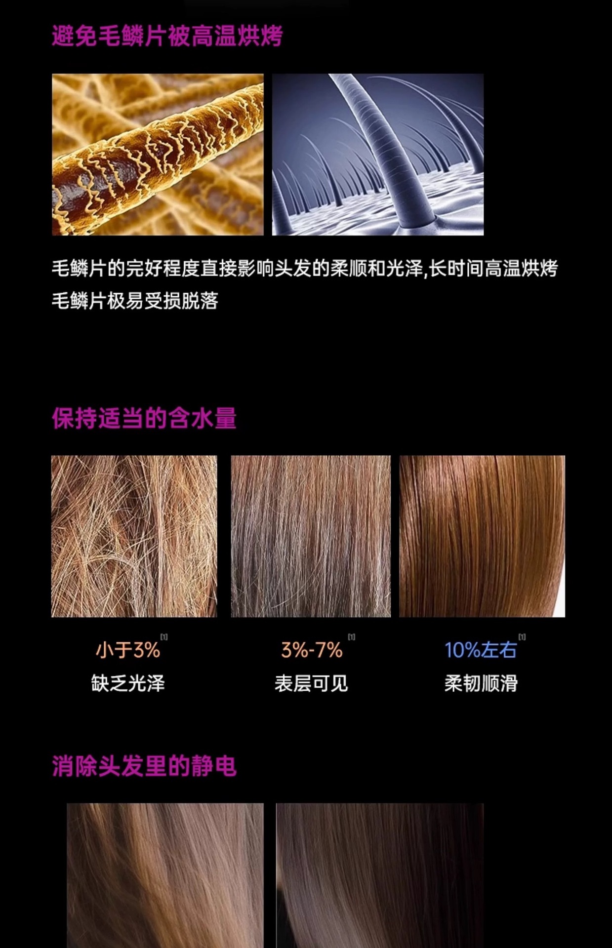 华强北某森同款大风力电吹风机负离子护发大功率速干风筒详情16