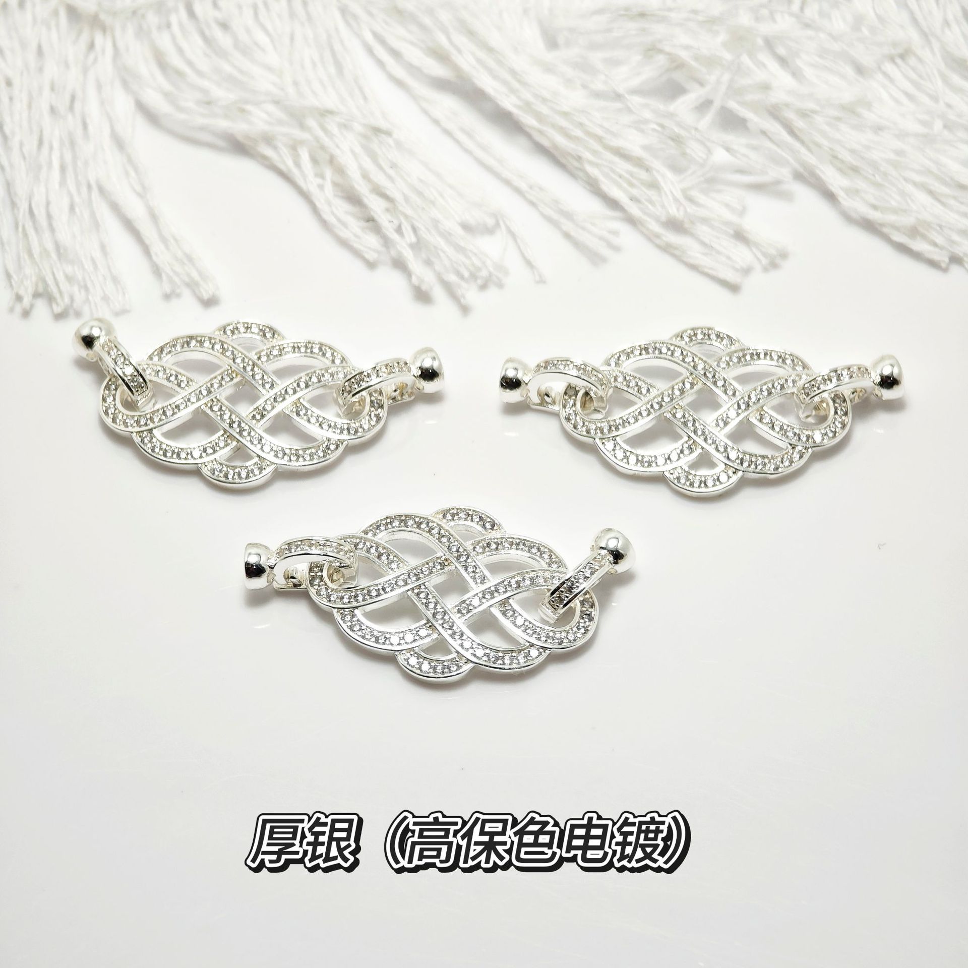 Pearl necklace buckle, 8-shaped buckle, handcrafted end buckle, connecting buckle, mother-and-child buckle, sweater chain, universal buckle, DIY accessories pic 17