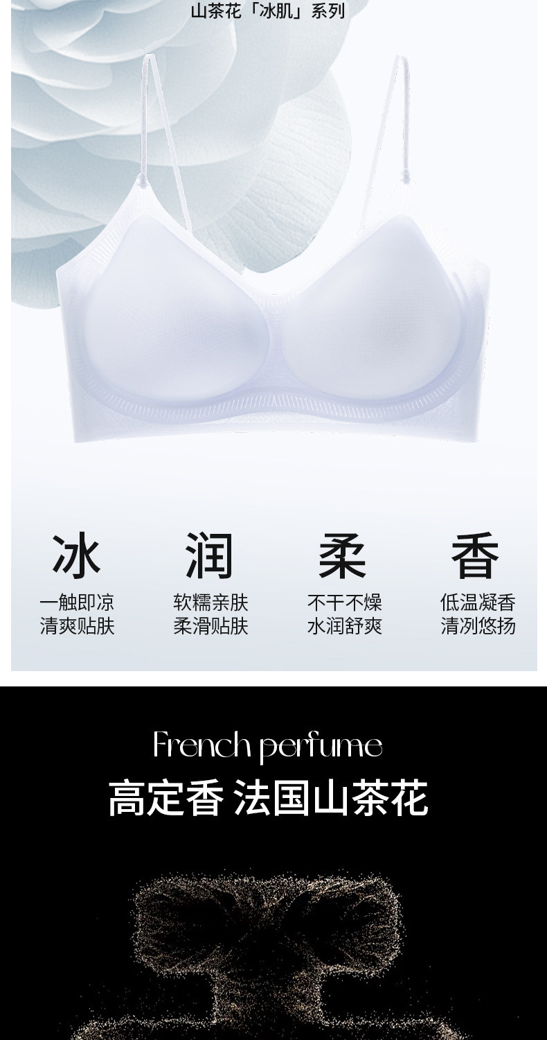 果冻无痕隐形内衣女超薄透气大胸显小细闪吊带美背软支撑文胸夏季详情4