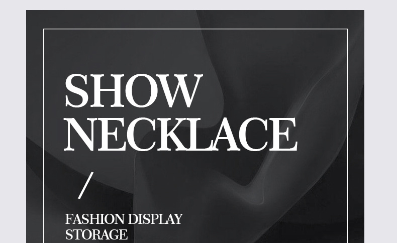 Velvet necklace display stand, portrait model jewelry stand, necklace neck model counter display prop, necklace stand pic 10