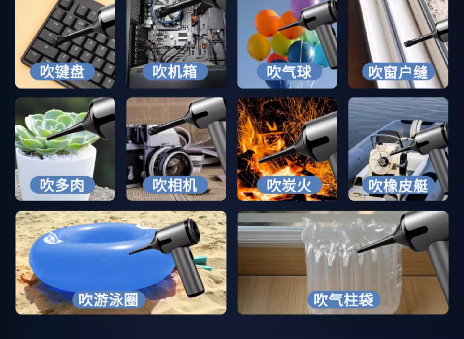 15kpa car vacuum cleaner, mini with strong suction power, brushless handheld, small, dual-purpose for blowing and suction, wireless cross-border grout sealing pic 7