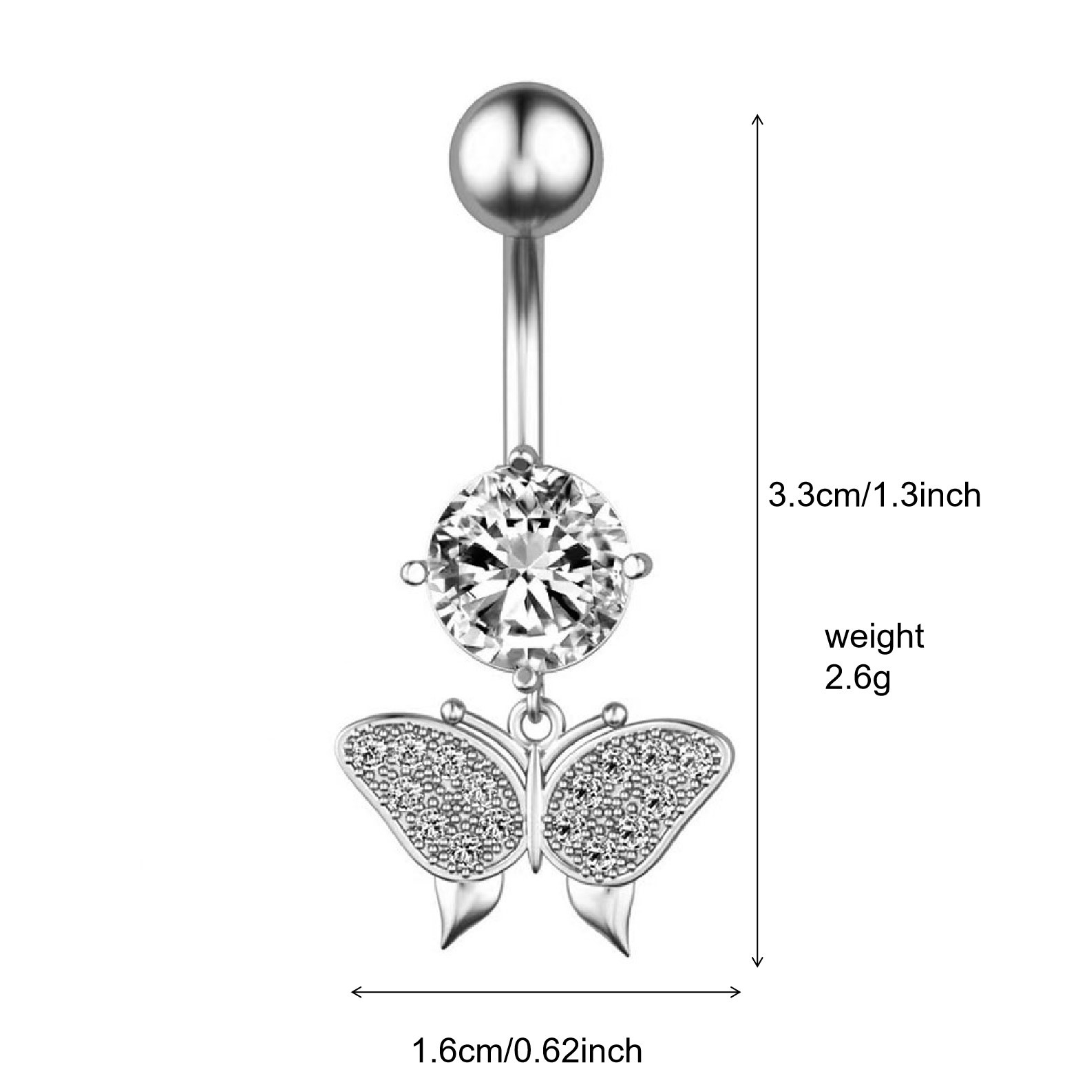 人体穿刺饰品肚脐钉跨境热卖肚脐环欧美经典肚脐扣批发厂家脐钉详情30