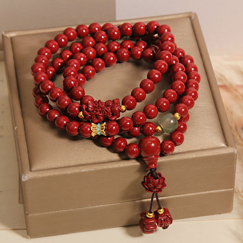 新中式多层朱砂手链项链女轻奢小众精致高级感貔貅手串本命年礼物详情5