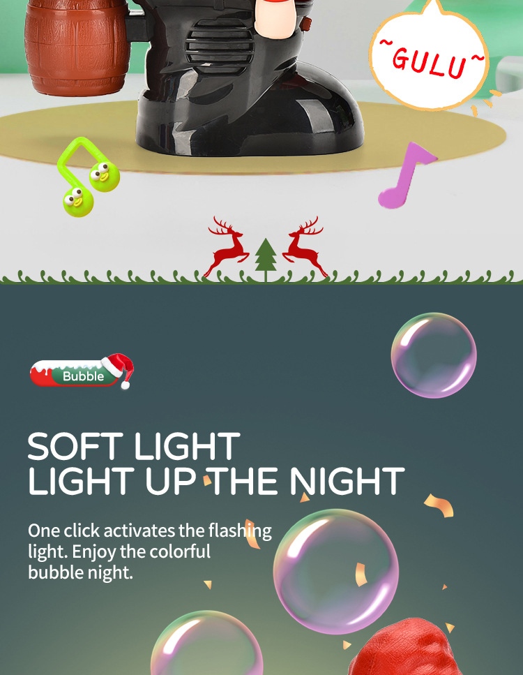 亚马逊跨境新款圣诞泡泡机 创意整蛊圣诞老人泡泡玩具 玩具泡泡机圣诞节礼物详情7