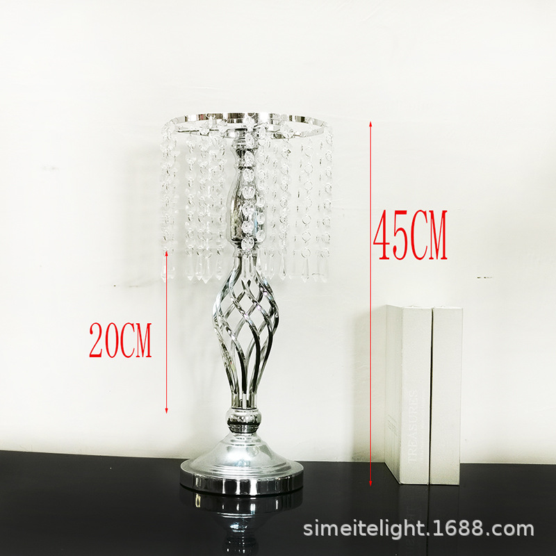Wedding props, table flowers, crystal candlesticks, twisted flower ornaments, accessories, Western dining table decorations, electroplated road leads, cross-border consignment pic 12