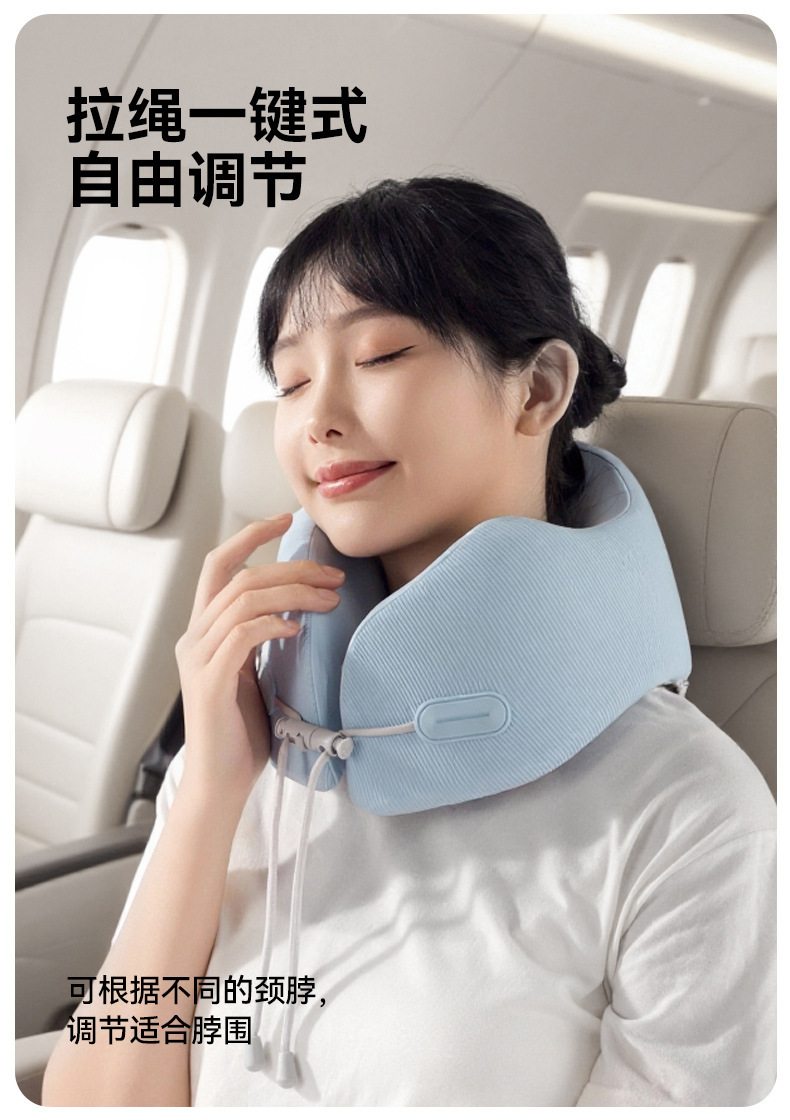 Capibala portable U-pillow, U-shaped neck pillow, travel pillow, storage U-shaped pillow, neck support pillow, multi-functional, comfortable and portable pic 9