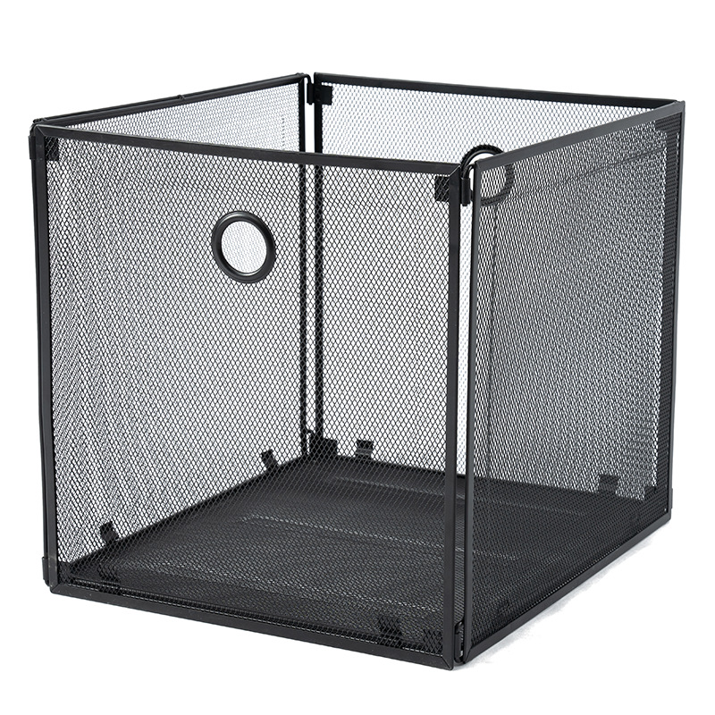 厂家批发定制金属铁网办公家用室内收纳篮收纳筐大号多功能收纳框详情5