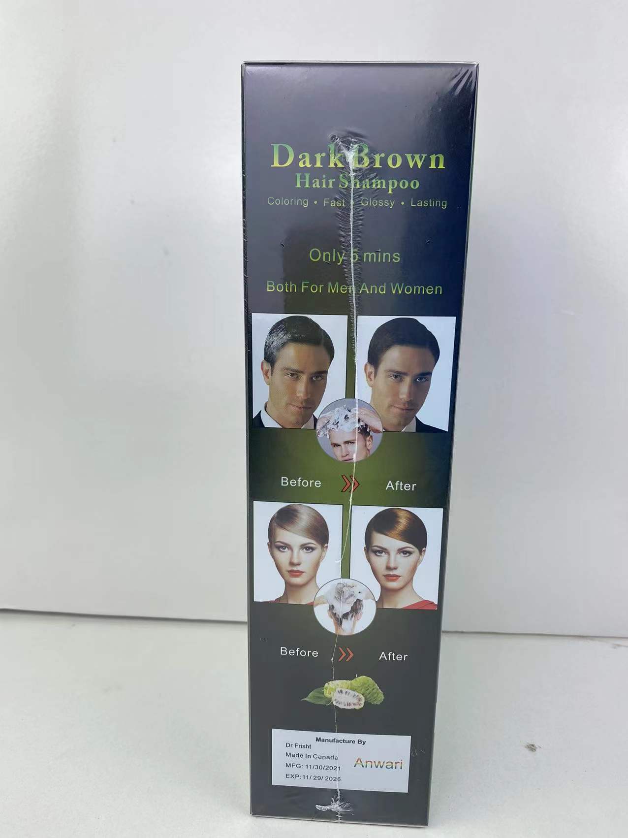 跨境一支黑BalckHairDyeShampoo植物染发剂膏梳洗发水染发变黑详情16