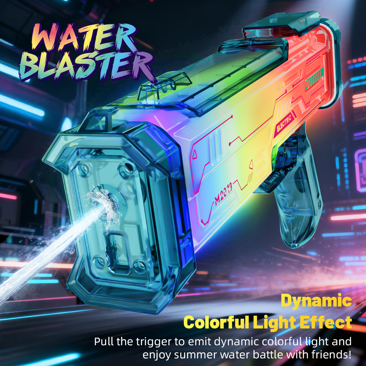The new trendy toy, the colorful electric water gun, features cool seven-color lights, creative dynamic sound effects, and an atmosphere for children pic 2