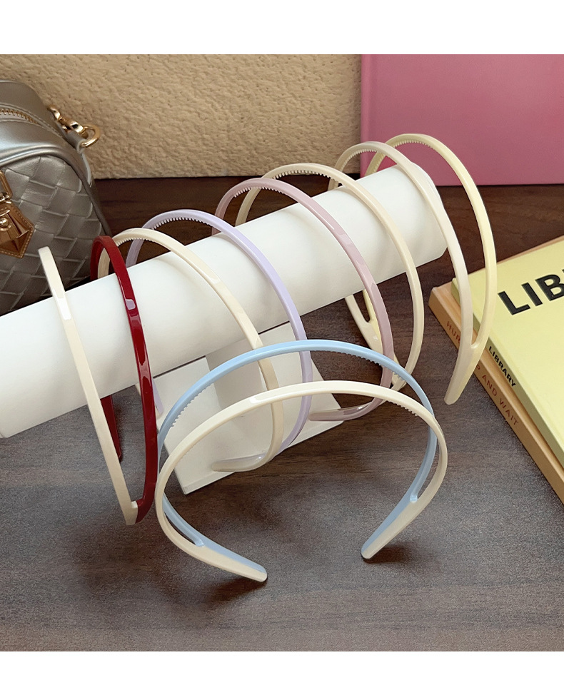 Fresh double-layer color-blocking hair band, versatile for commuting, fine-edge headband, a new hair-pressing headband for spring and summer girls to wash their faces pic 8