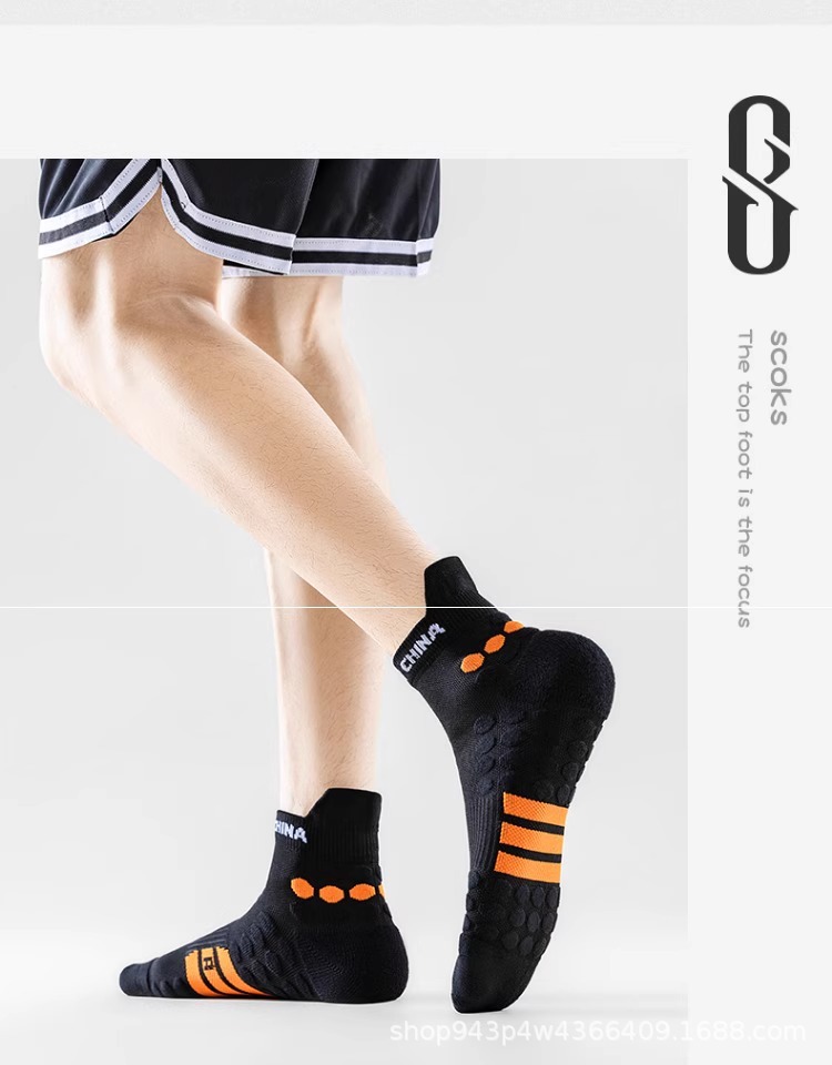 运动袜子男款专用毛巾底专业训练篮球袜男士户外羽毛球跑步中筒袜详情8