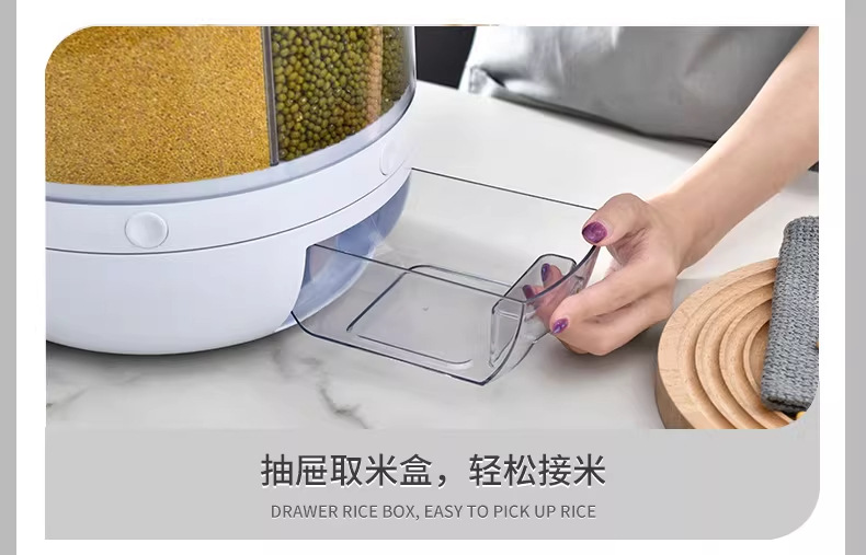 Household sealed cans for grains and cereals, insect-proof and moisture-proof rice jars, food-grade storage containers, and storage boxes pic 18