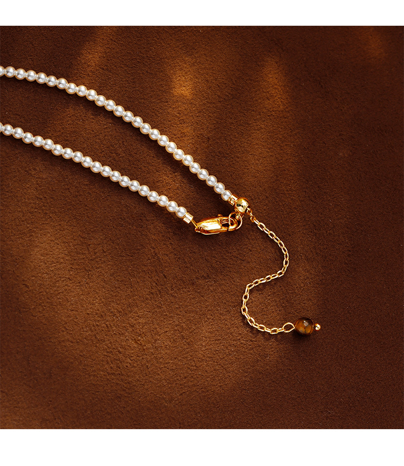 Hyacinth melard piedra ojo de tigre colgante collar mujer moda luz lujo nicho diseño sentido clavícula cadena collar suéter cadena pic 8