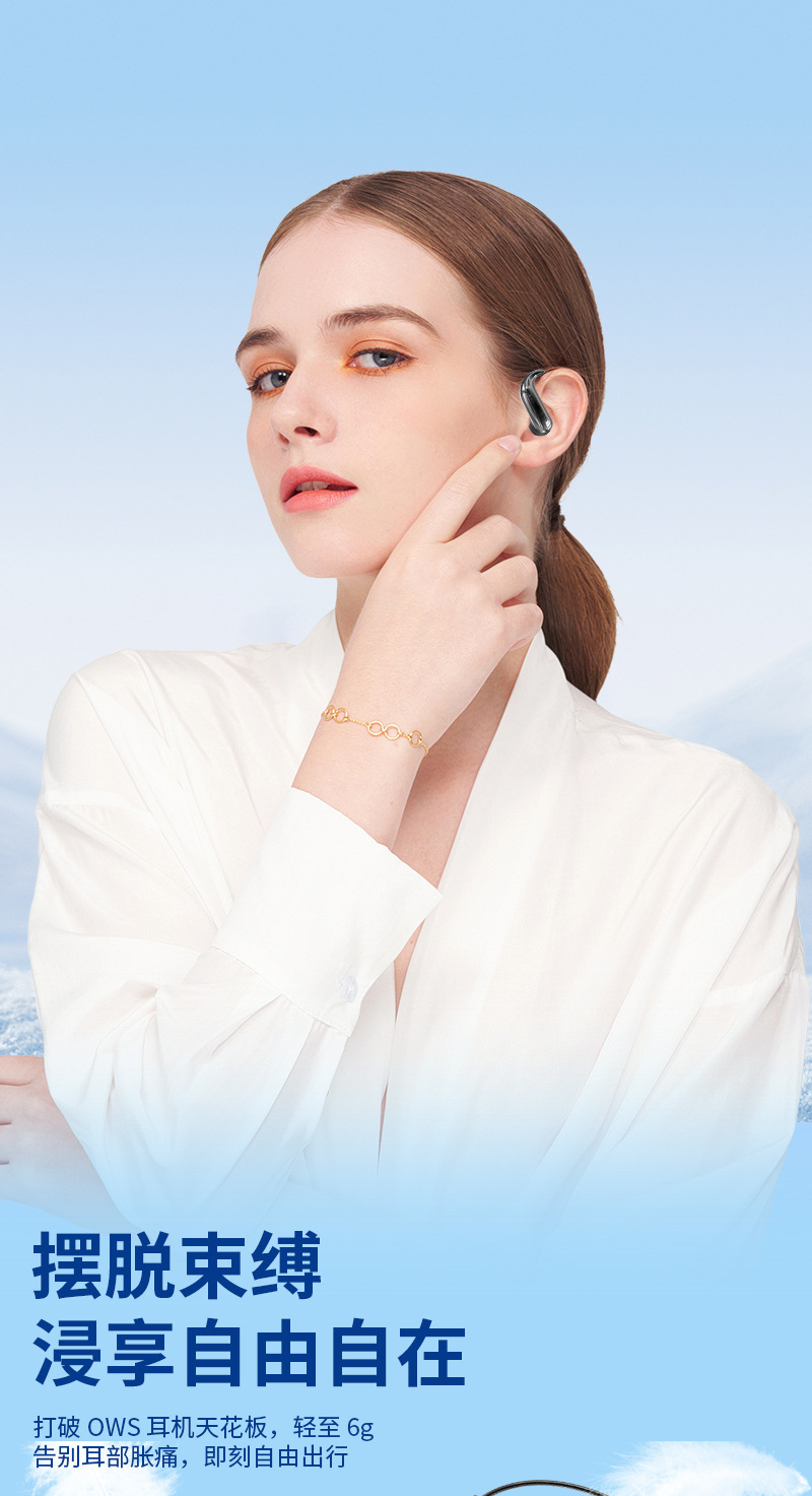 Amazon Bluetooth headphones, over-ear AI translation headphones, in-ear wireless, open, running, ultra-long battery life, new pic 3