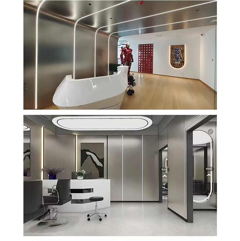 竹炭木金属板金属拉丝饰面板碳晶板镜面护墙板竹木纤维装饰木饰面详情13