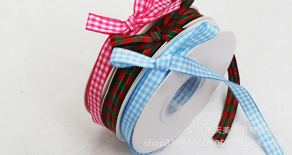 1CM клетчатая упаковка с подарочной лентой changerg DIY подарочной лентой diy подарочной лентой в стиле пасторального дерева pic 10