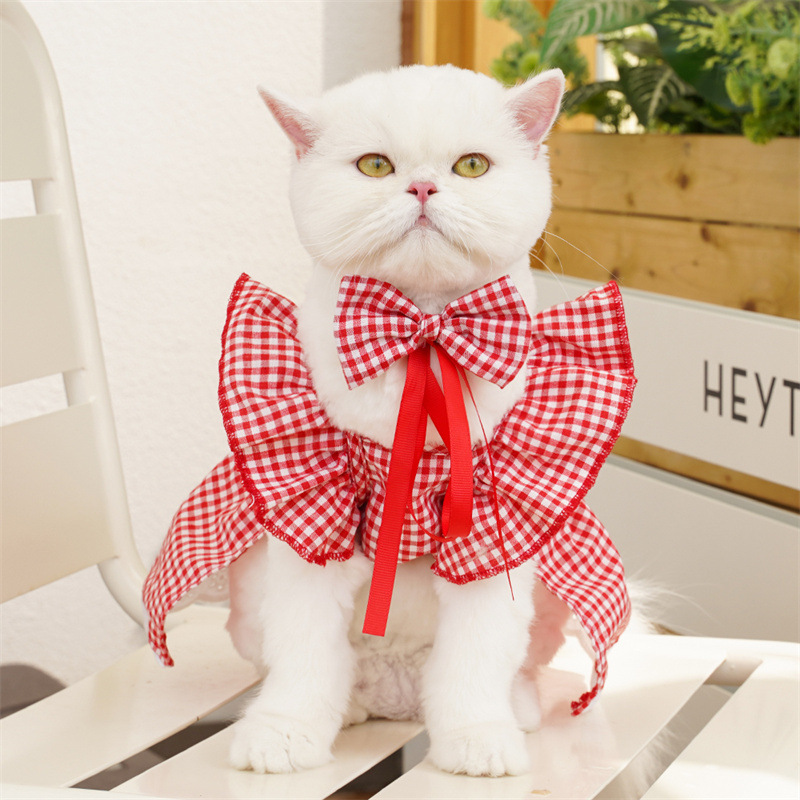 宠物衣服飞袖三色连衣裙春夏款泰迪比熊柯基小狗猫咪服装用品批发详情29