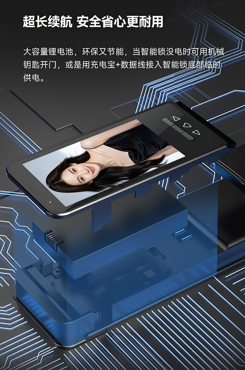 Video intercom, smart lock, face recognition, fully automatic fingerprint lock, password lock, home security door, remote opening pic 25