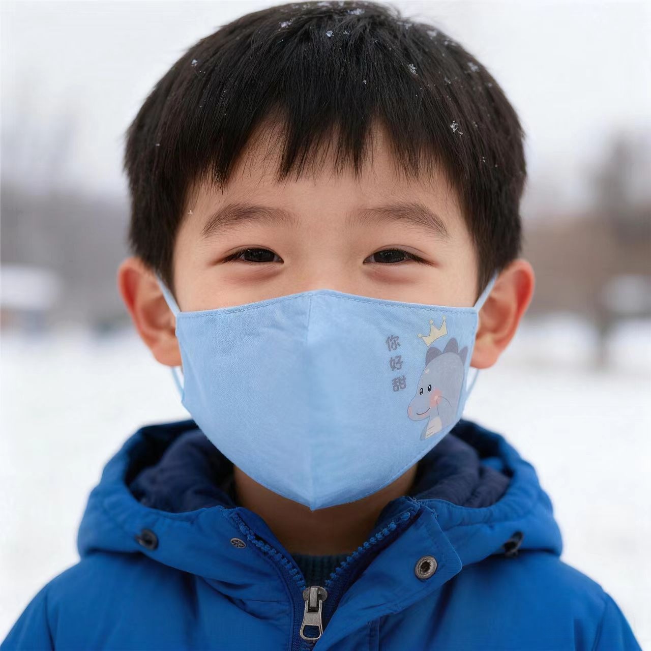冬天儿童口罩纯棉保暖A级独立包装可水洗4-12岁可爱卡通布面罩详情7