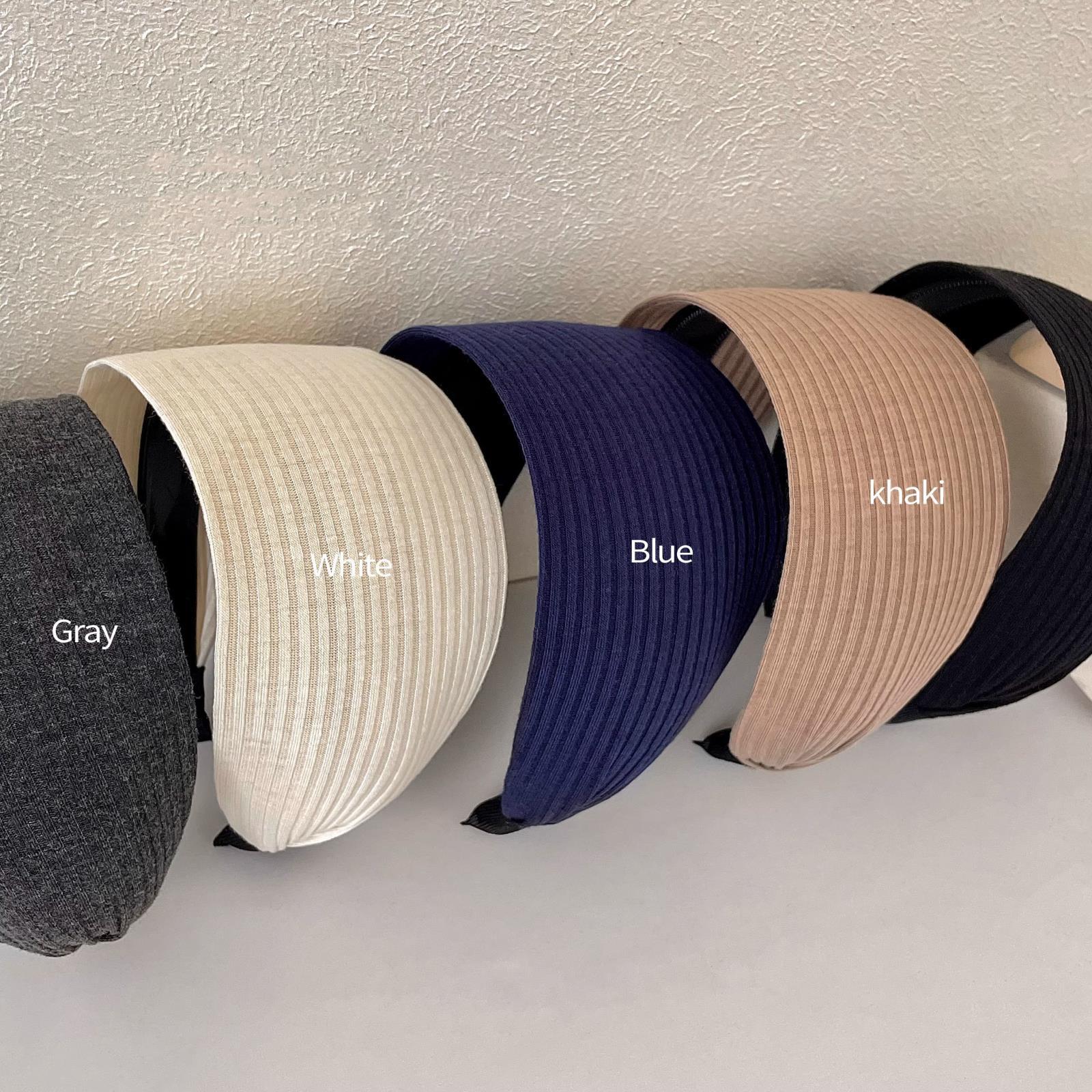 The same wide hair band as Yi Mengling, a grey high-end headband, a French retro hair band with a wide edge and a toothed hairpin for women pic 4