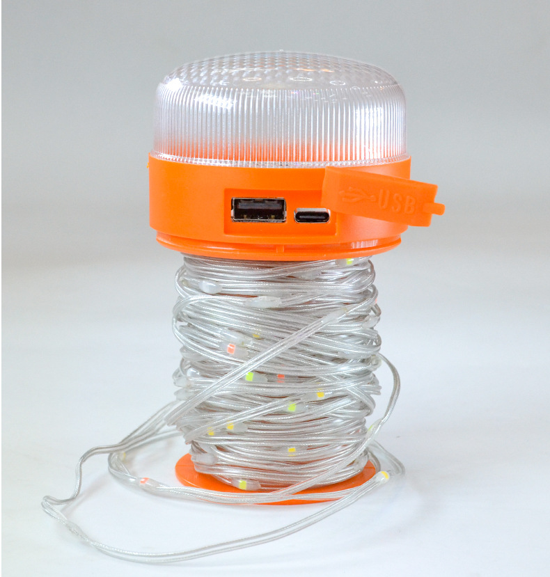 跨境LED彩灯圣诞节日露营帐篷装饰十米灯串USB充电收纳氛围小夜灯详情24