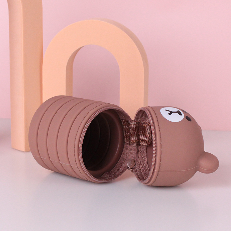 学生笔袋文具硅胶笔袋卡通可伸缩笔筒文具学习用品厂家批发可定详情31