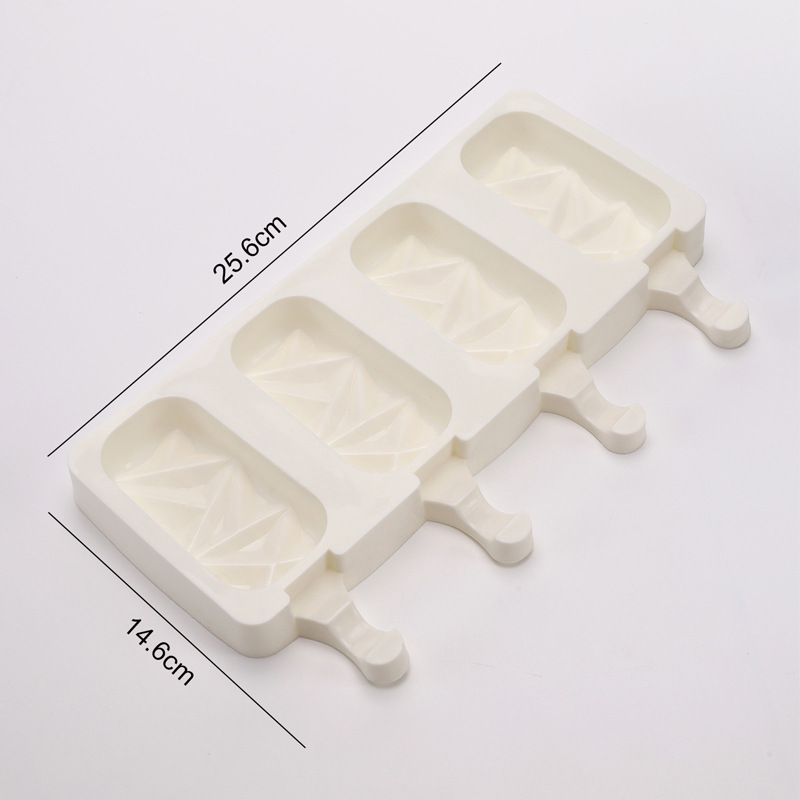 New 4-piece ice cream silicone mold ice cube diy Christmas tree diamond-shaped water drop heart sugar-coated haws ice cream mold pic 1