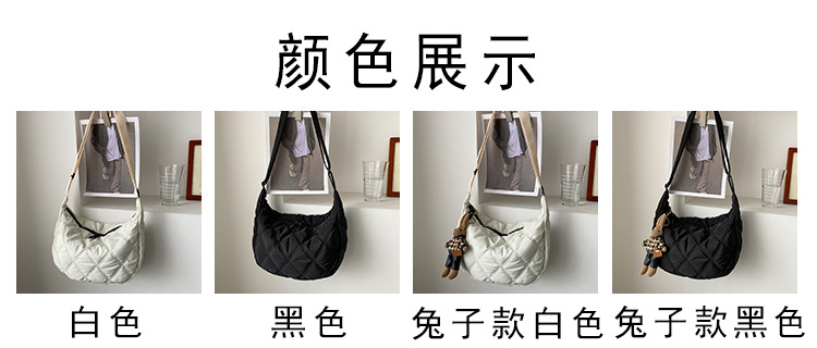 The new, trendy and fashionable single-shoulder crossbody bag with diamond-patterned embroidery thread for women in 2021, the popular dumpling bag pic 31