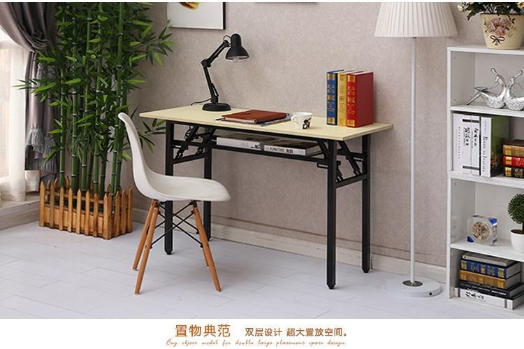 折叠桌简易长条桌办公桌电脑桌餐桌培训书桌折叠便携一体会议方桌详情3