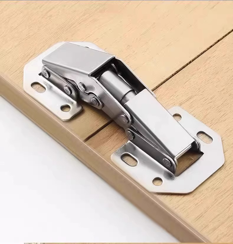 Perforation-free hinge cabinet, aircraft spring damping, hydraulic buffer, stainless steel hinge, perforation-free cabinet door hardware pic 10