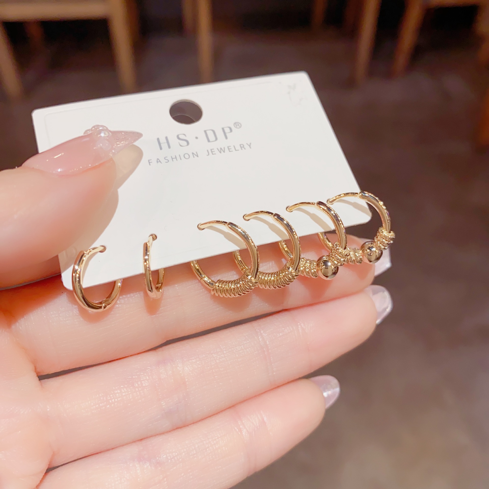 韩式ins森系时尚圈圈耳扣组合套装耳环百搭气质个性潮流网红耳饰详情21