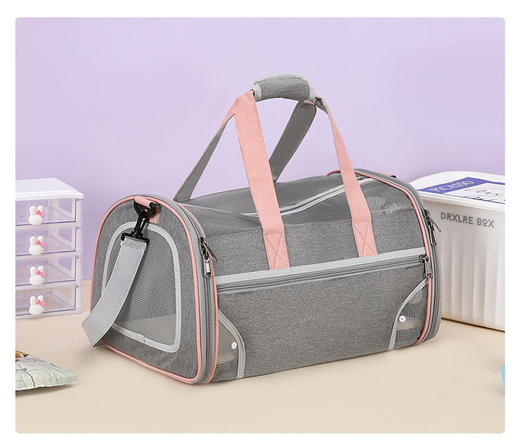 Cat bag, portable handbag for going out, breathable, spacious, fashionable dog bag, hand-held, space-style pet bag pic 26