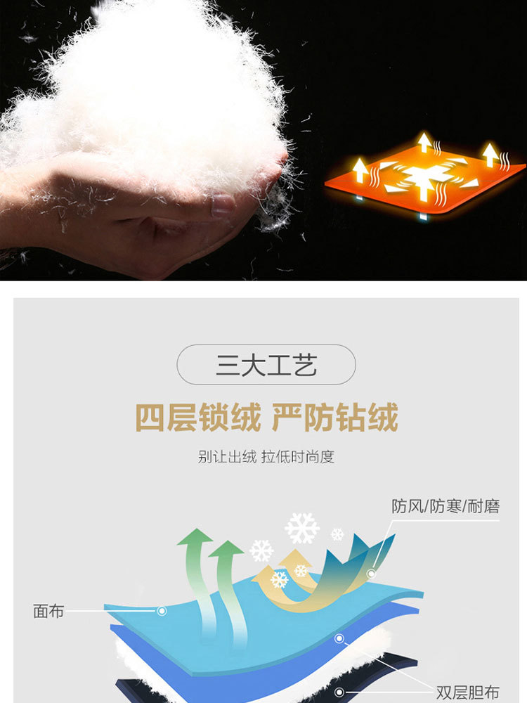 男士羽绒服冬季2024新款潮牌帅气男装拼色立领高端加厚秋冬装外套详情4