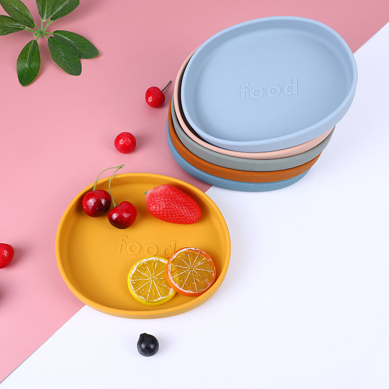 食品级硅胶儿童喂养餐具 宝宝吃饭训练辅食盘子 宝宝硅胶餐盘辅食碗 安全无毒易清洗 婴儿学吃饭必备工具详情17