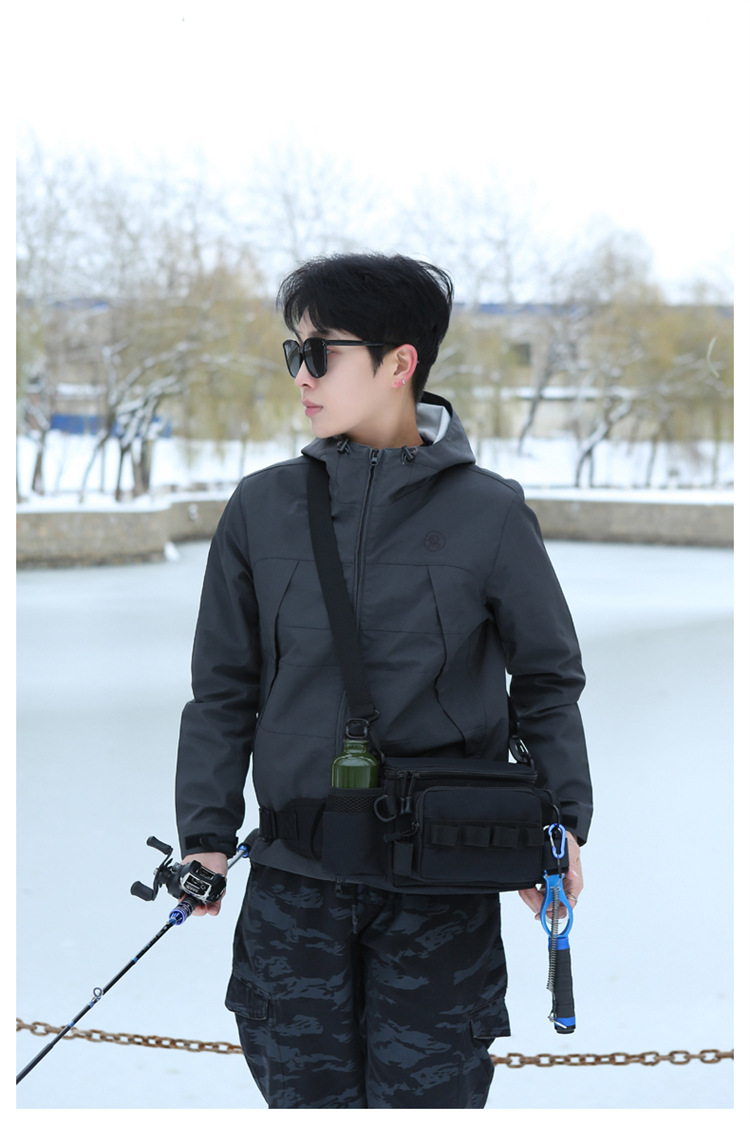 Lu Ya Bag, multi-functional waist bag, single-shoulder backpack, fishing crossbody bag, fishing gear rod bag, fishing storage bag, complete set of equipment pic 17
