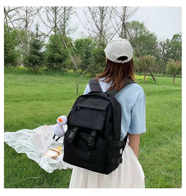 2025夏季新款学院风清新ins女包纯色日系女包大学生时尚生双肩包详情22