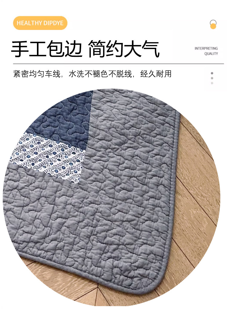 卡通棉布飘窗垫沙发垫窗台垫子爬行地垫绗缝防滑垫动物图案榻榻米详情6
