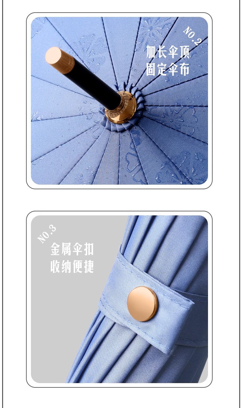 24骨雨伞长柄伞大号直杆伞复古礼品印字广告伞商务男士雨伞详情48