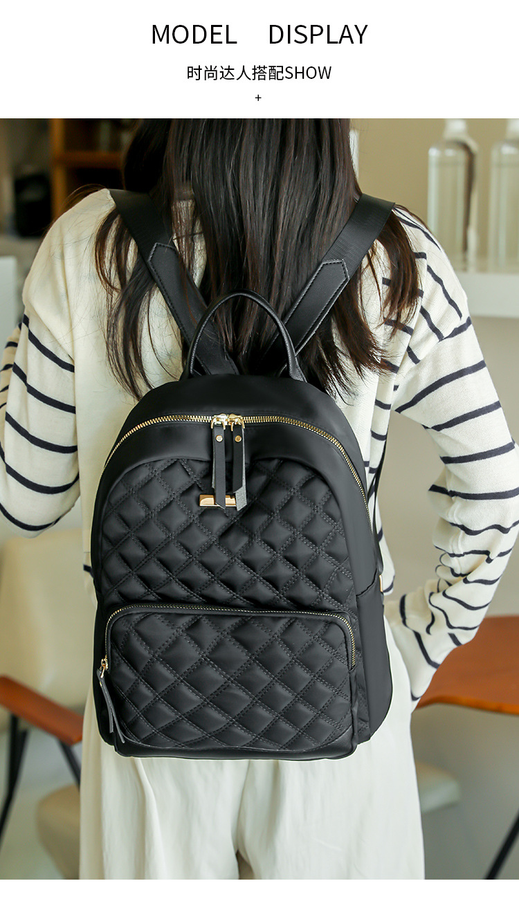 2024跨境新款时尚牛津布双肩背包高级感休闲百搭旅行女士背包书包详情17