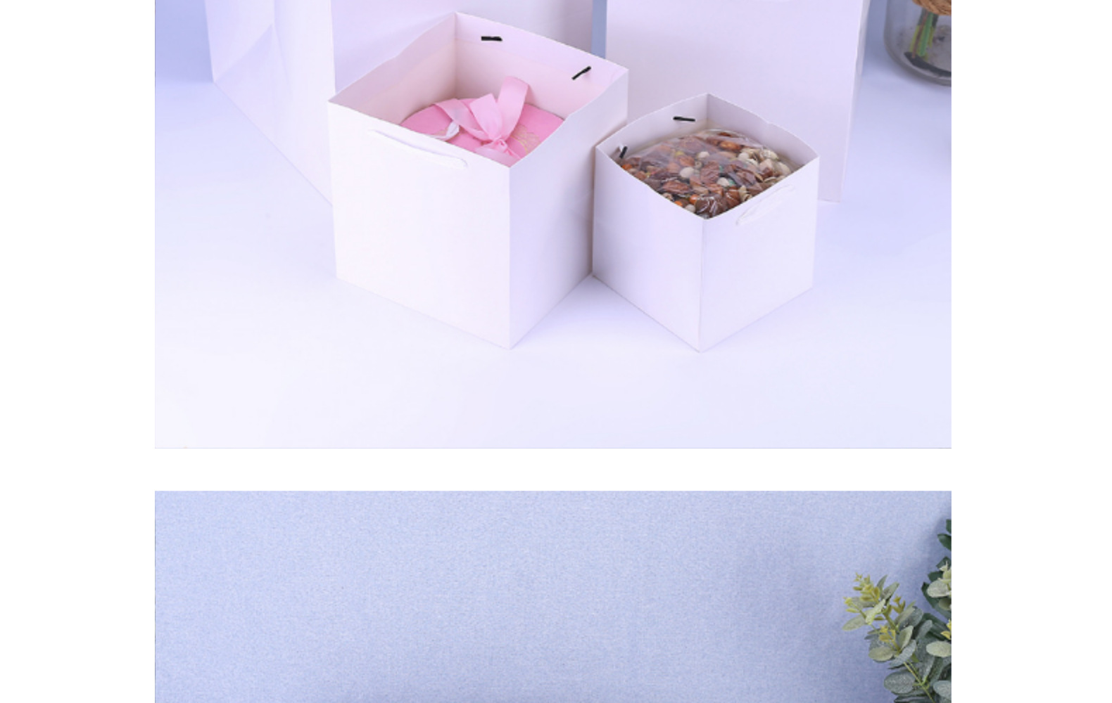 新款方形纯色牛皮纸 白卡系列方袋蛋糕礼品袋惊喜礼物鲜花袋批发详情17