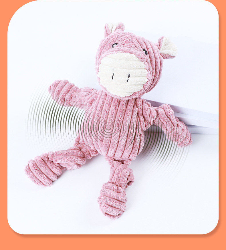 Dog toys, biting resistant animal plush sound-making dolls, small puppies grinding their teeth to relieve boredom and self-entertainment, pet toys for relaxation pic 7