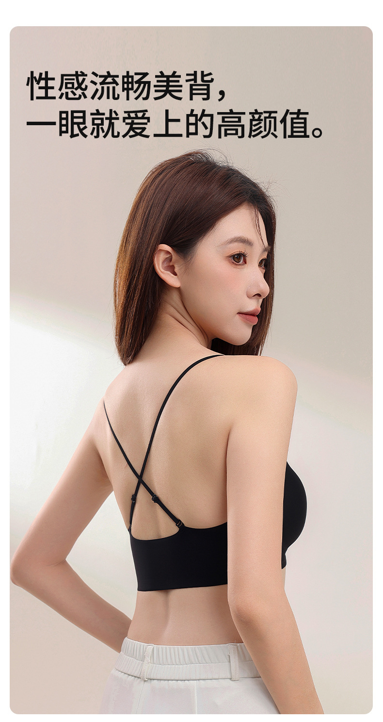 百亩花田自制提拉承托聚拢防下垂无痕前扣可拆卸调节肩带美背BRA详情14