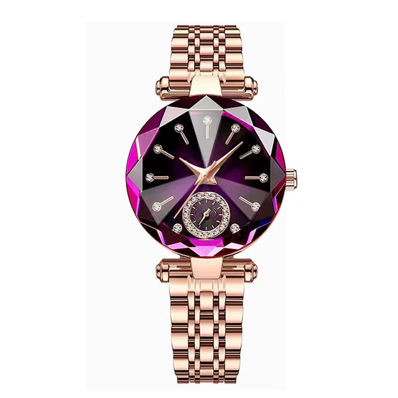 Venta al por mayor comercio exterior venta caliente moda gypsophila pulsera reloj flores diamantes diamantes mujer reloj de cuarzo pic 3