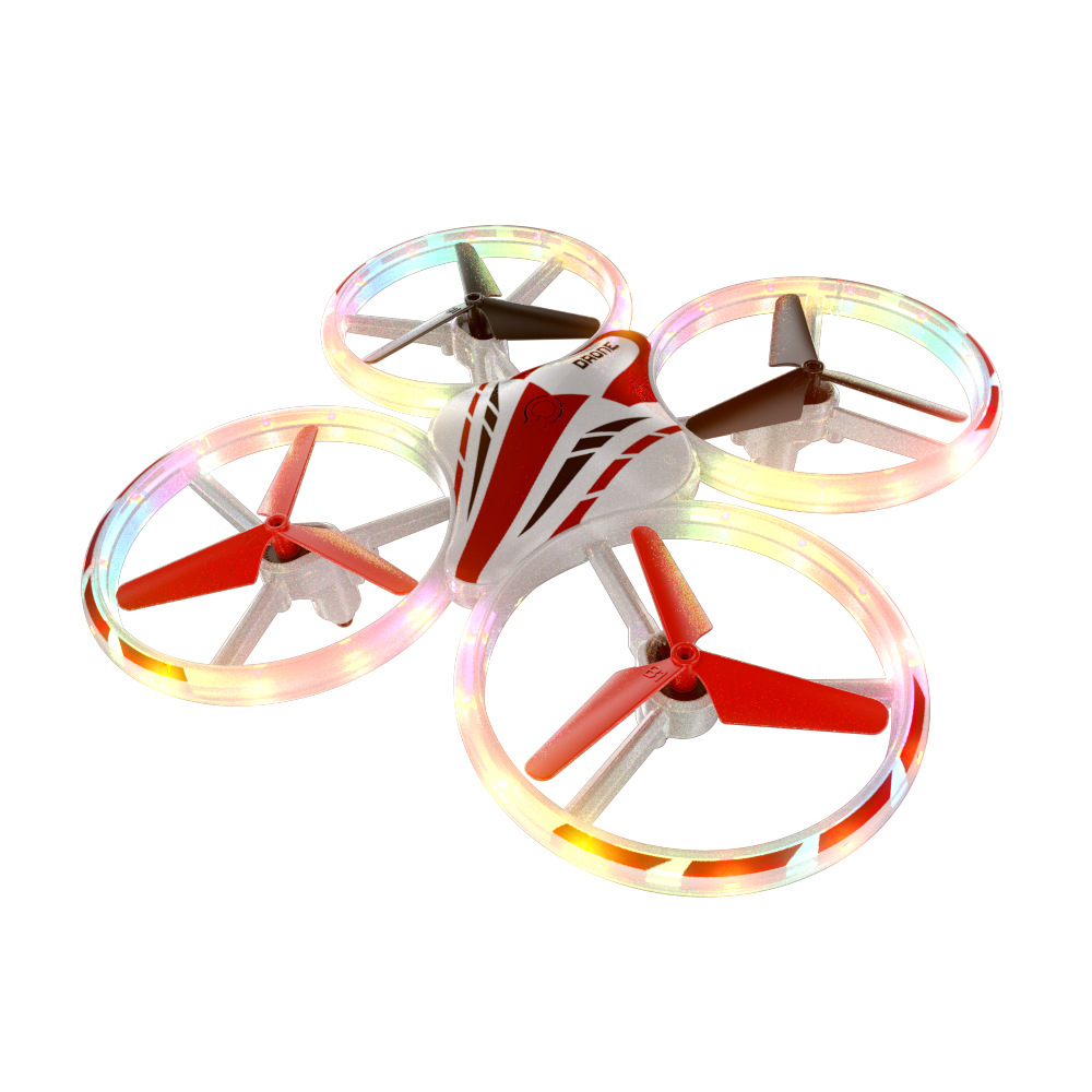 Cross-border LED drone light-emitting UFO sensing multi-rotor aircraft stunt rolling remote control aircraft toys pic 23