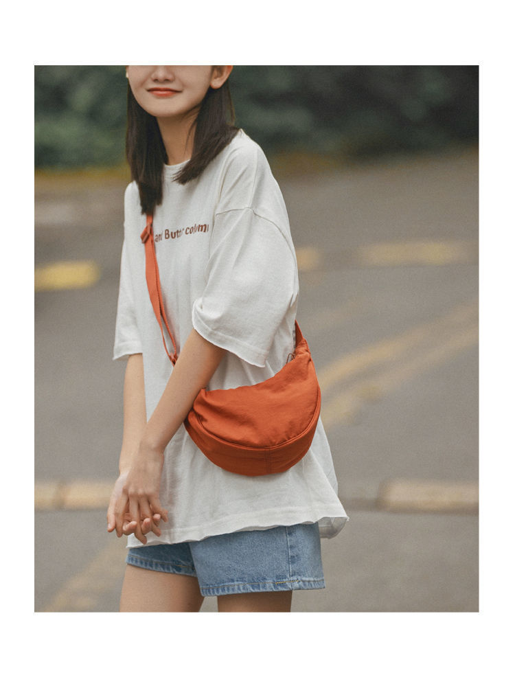 时尚休闲女式斜挎包百搭单肩包2024夏季优家同款轻便尼龙饺子包详情18