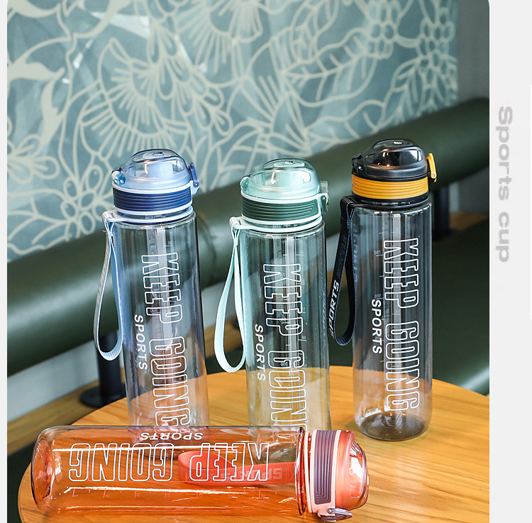 新款塑料杯大容量太空杯高颜值随手杯户外运动水杯带吸管杯子批发详情12