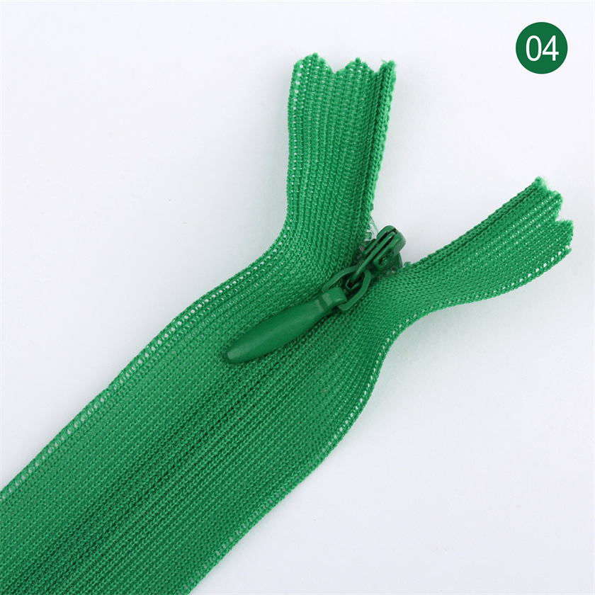 The manufacturer supplies 60cm needle thread invisible zippers in real stock, with open zippers in red, white, yellow, green and blue, and a length of 60cm pic 6