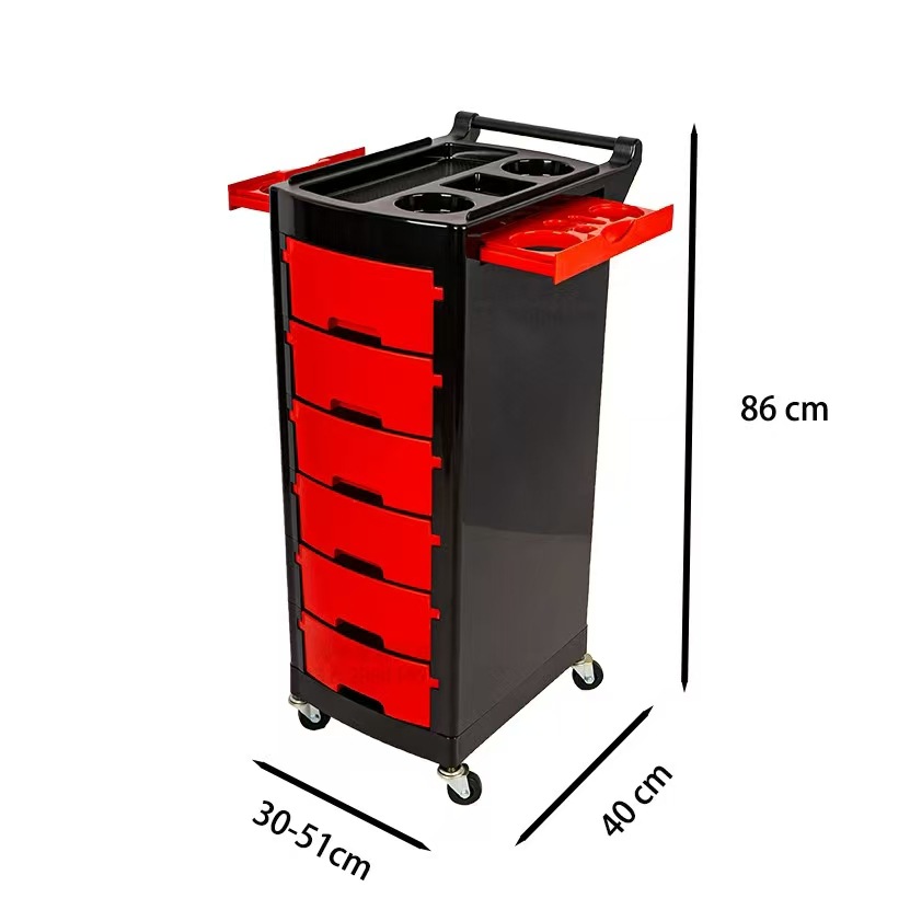 大容量美容美发车工具车理发店推车多功能烫染推车剪发收纳杠车详情3