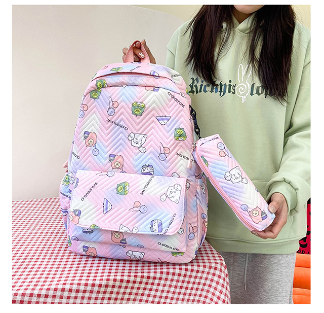A large-capacity, lightweight backpack for girls in Korean high school, versatile, and a fresh and simple backpack for primary and junior high school students pic 12